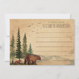 Unique Woodland Bear Card