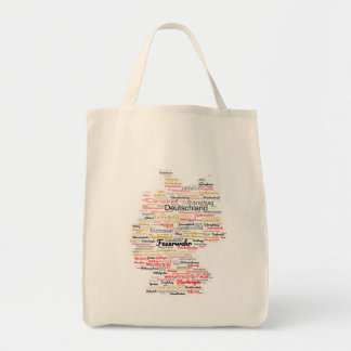 Unique word cloud fire brigade map Germany Tote Bag