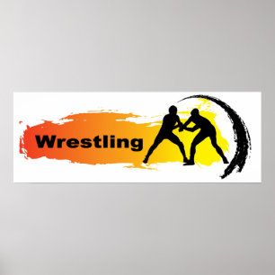 Unique Wrestling Emblem Poster