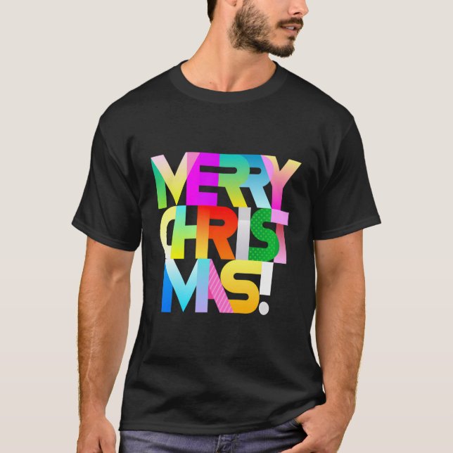 Unique Xmas Merry Christmas Greetings Happy Holida T-Shirt (Front)