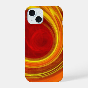 unique yellow marble sun rays laser lines ombre iPhone 15 case