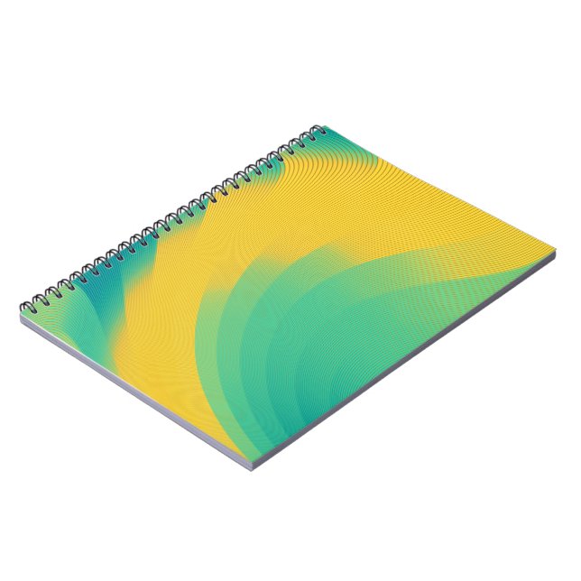 Unique Yellow Notebook with Abstract Design (Left Side)