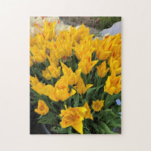 Unique Yellow Tulips Jigsaw Puzzle