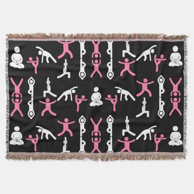 Unique Yoga Gift Throw Blanket (Front)