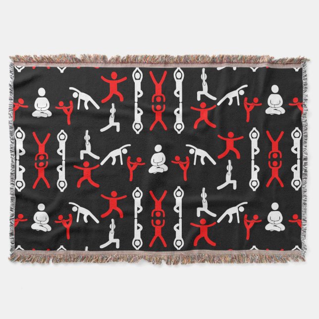Unique Yoga Gift Throw Blanket (Front)