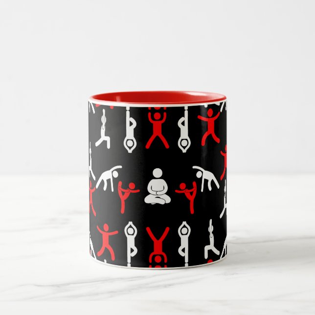 Unique Yoga Gift Two-Tone Coffee Mug (Center)