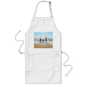 Unique Your Own Design Photo and Text - Family Long Apron