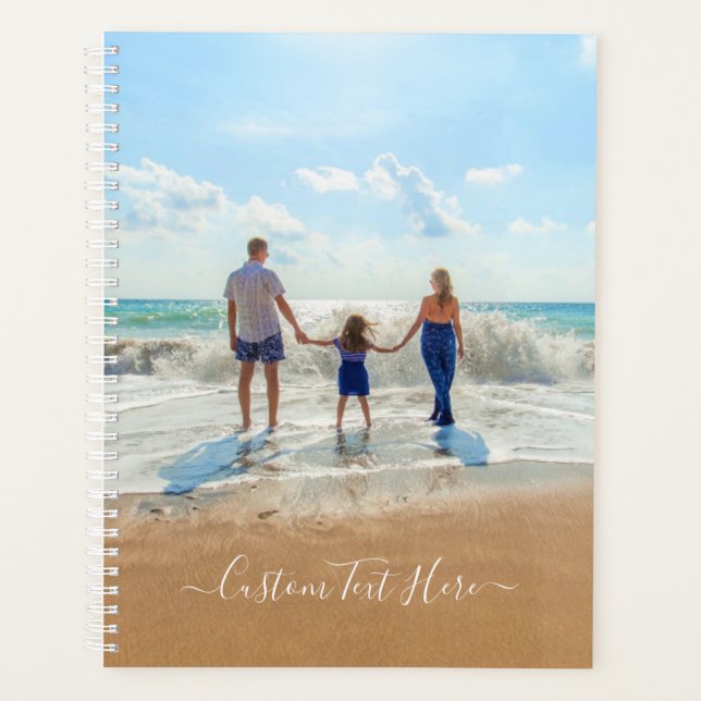 Unique Your Own Design Photo Text  Family Vacation Planner (Front)