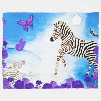 Unique Zebra Fleece Blanket