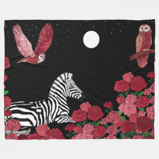 Unique Zebra Fleece Blanket