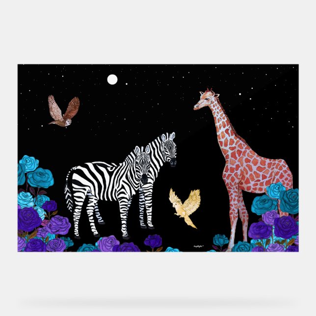 Unique Zebras Acrylic Sign (Front)