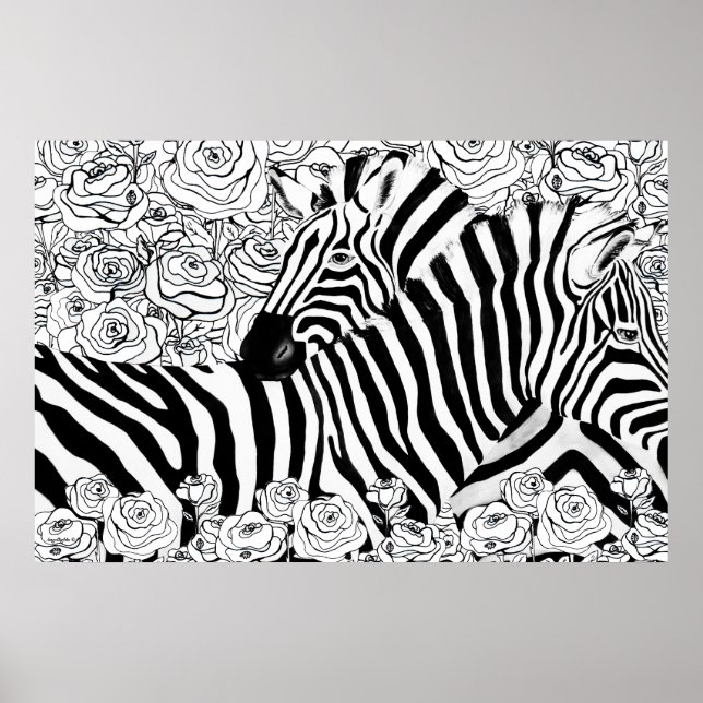 Unique Zebras Poster (Front)