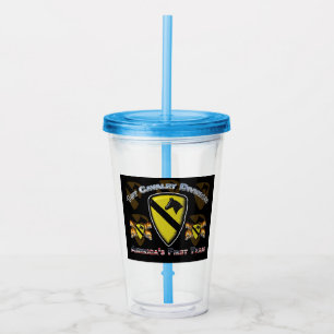 Uniquely Designed 1st Cavalry Division Gift Acrylic Tumbler
