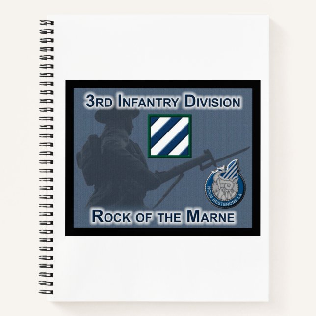 Uniquely Designed 3rd Infantry Division Gift Notebook (Front)