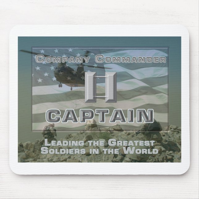 Uniquely Designed Commemorative Company Commander Mouse Mat (Front)
