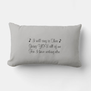 Uniquely different designed pillow for singers
