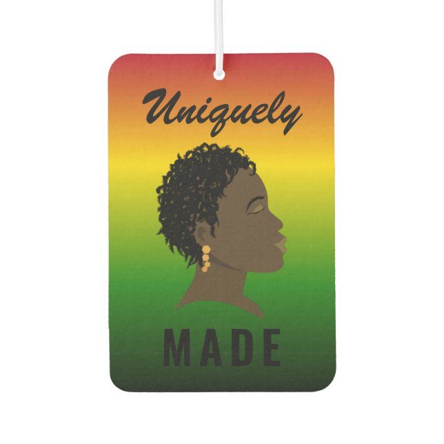 Uniquely Made Black Women's Air Freshener (Front)
