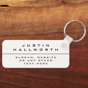 Uniquely Styled Black & White Key Ring