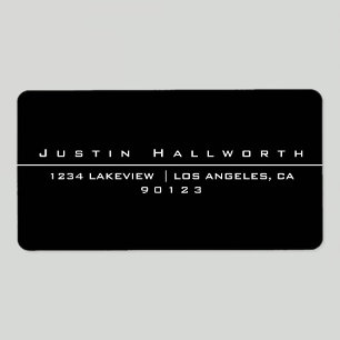 Uniquely Styled Black & White Label