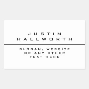 Uniquely Styled Black & White Rectangular Sticker