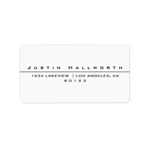 Uniquely Styled White & Black Label