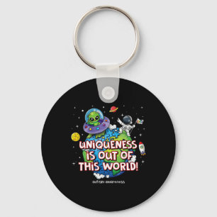 Uniqueness Is Out Of This World Autism Awareness Key Ring