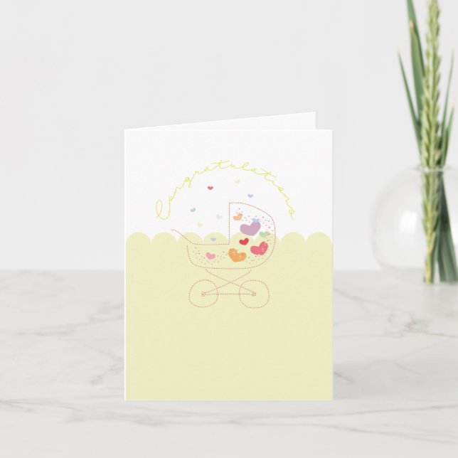 Unisex Baby Congratulations Card (Front)