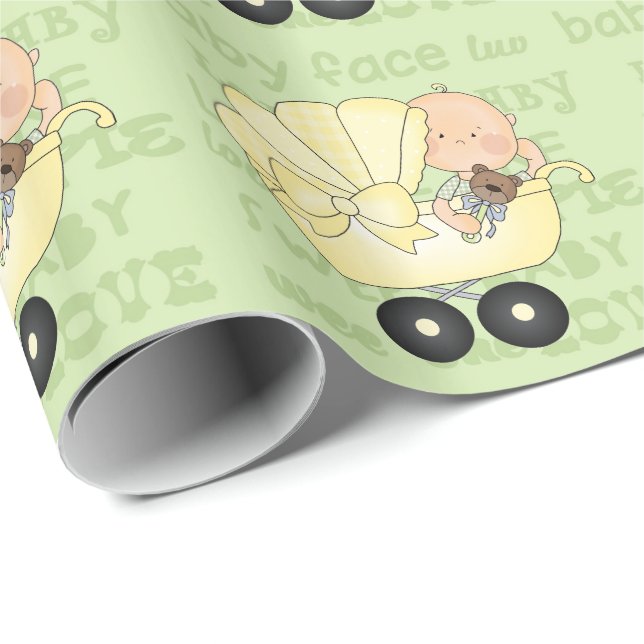 Unisex Baby Shower wrapping paper (Roll Corner)