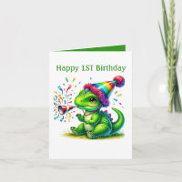 Unisex baby's first Birthday dinosaur 