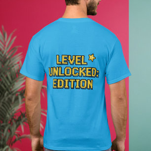 Unisex Blue Level Unlocked Edition T-Shirt - Gamer