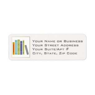 Unisex Book-Themed Return Address Labels