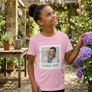 Unisex Custom Vintage Photo And Year Shirt