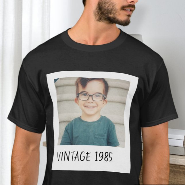 Unisex Custom Vintage Photo And Year Shirt  (Creator Uploaded)
