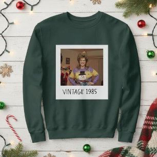 Unisex Custom Vintage Photo And Year Sweatshirt