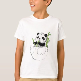 Unisex Cute Panda in a Pocket T-Shirt