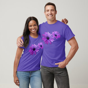 Unisex Daisy T-shirt Purple Flower Shirt