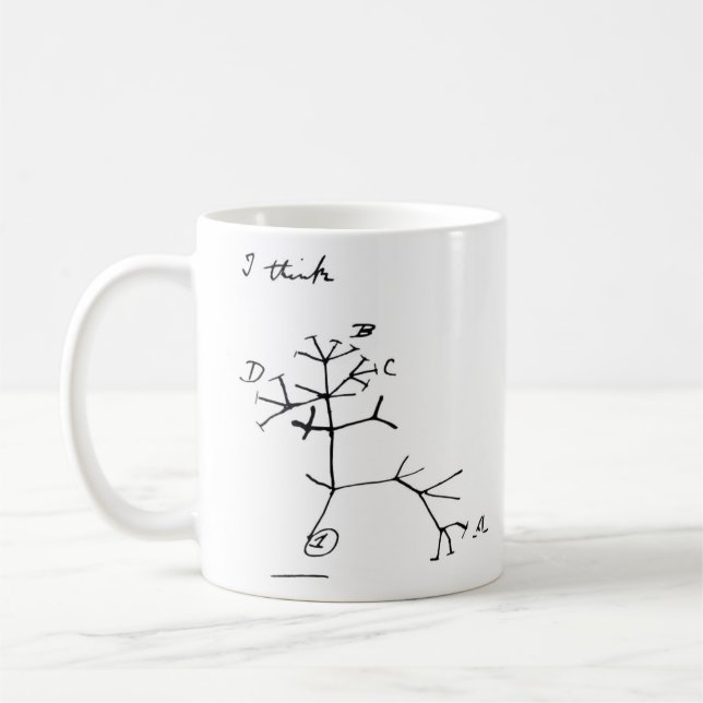 Unisex Darwin's Tree Tee Coffee Mug (Left)