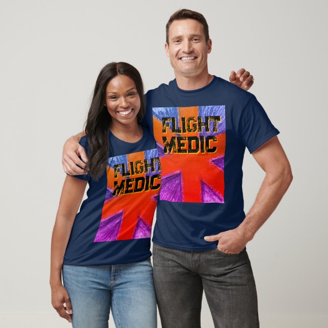 Unisex Flight Medic red blue purple star of life T-Shirt (Unisex)