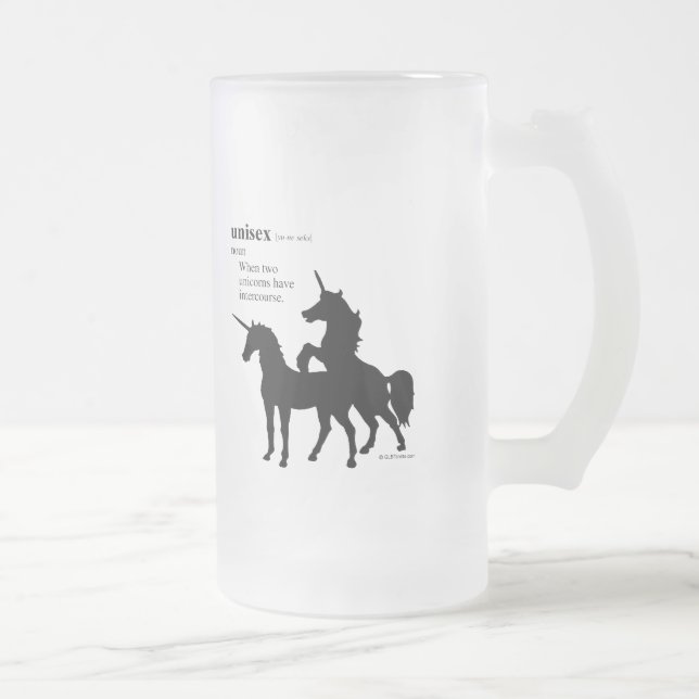 UNISEX FROSTED GLASS BEER MUG (Right)