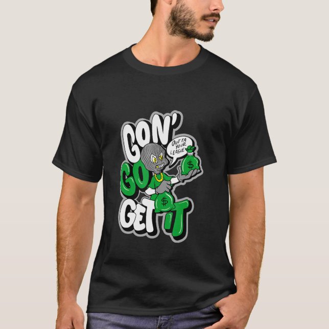 Unisex Gon' Go Get It Sneaker Match Retro 3 Pine G T-Shirt (Front)