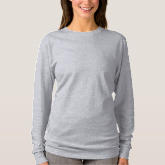 Unisex Grey Basic Long Sleeve Cotton T-Shirt