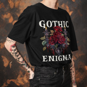 Unisex Halloween "Gothic Enigma" Gothic Roses T-Shirt