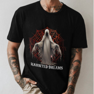Unisex Halloween "Haunted Dreams" Gothic Ghost T-Shirt
