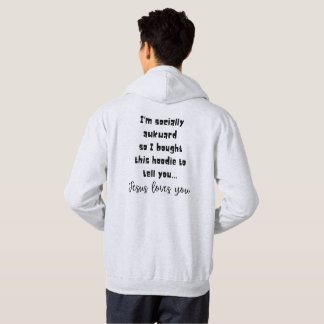 Unisex Hoodie – "Socially Awkward but Jesus Loves"
