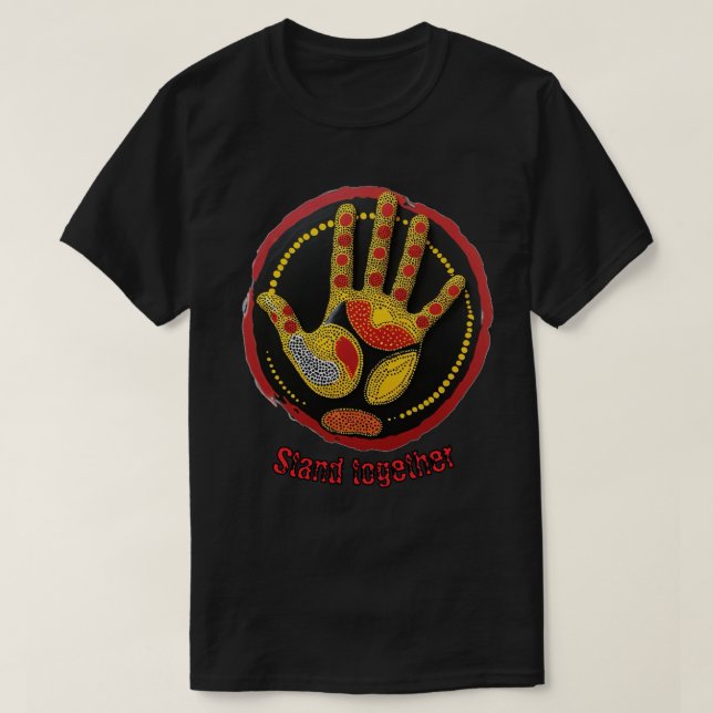 Unisex indigenous print stand together T-shirt (Design Front)