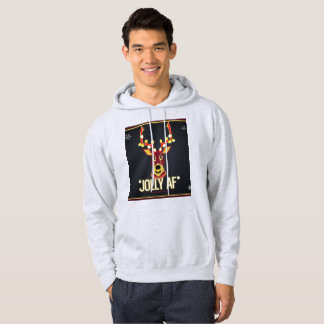 Unisex Jolly AF Christmas Hoodie – Neon Reindeer