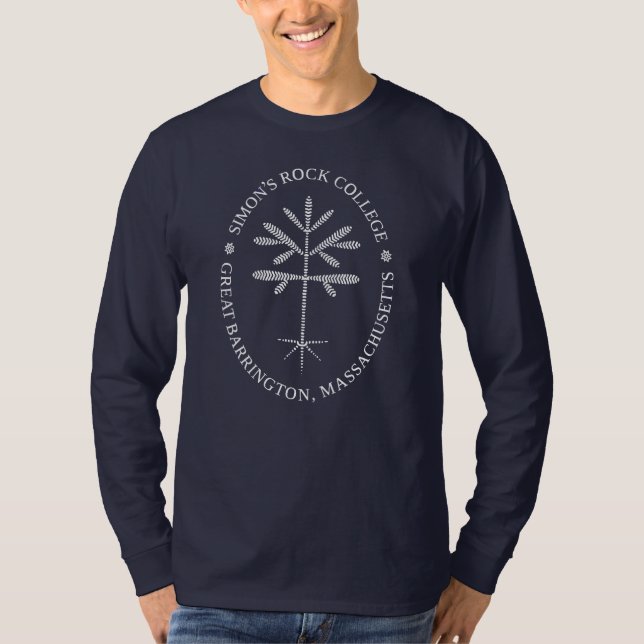 Unisex Long-sleeve T-shirt Navy & White Sapling (Front)