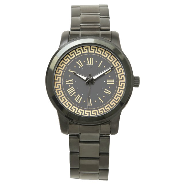  Unisex  Monogram Luxury Stylish Black Bracelets Watch (Front)