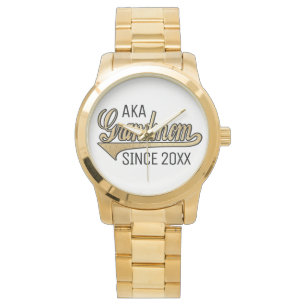 Unisex Oversized Gold Bracelet Watch Grandmom
