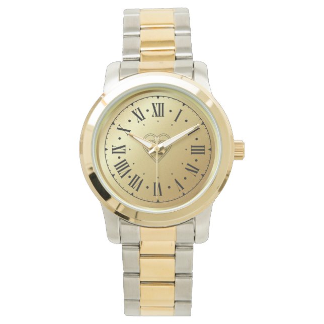   Unisex  Oversized Two-Tone Bracelet eWatch Watch (Front)